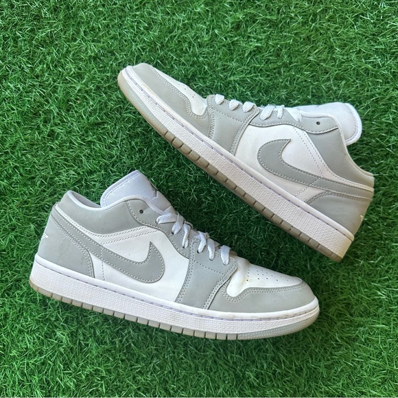 Nike Air Jordan Low White Wolf Grey Aluminum - Picture 7 of 14